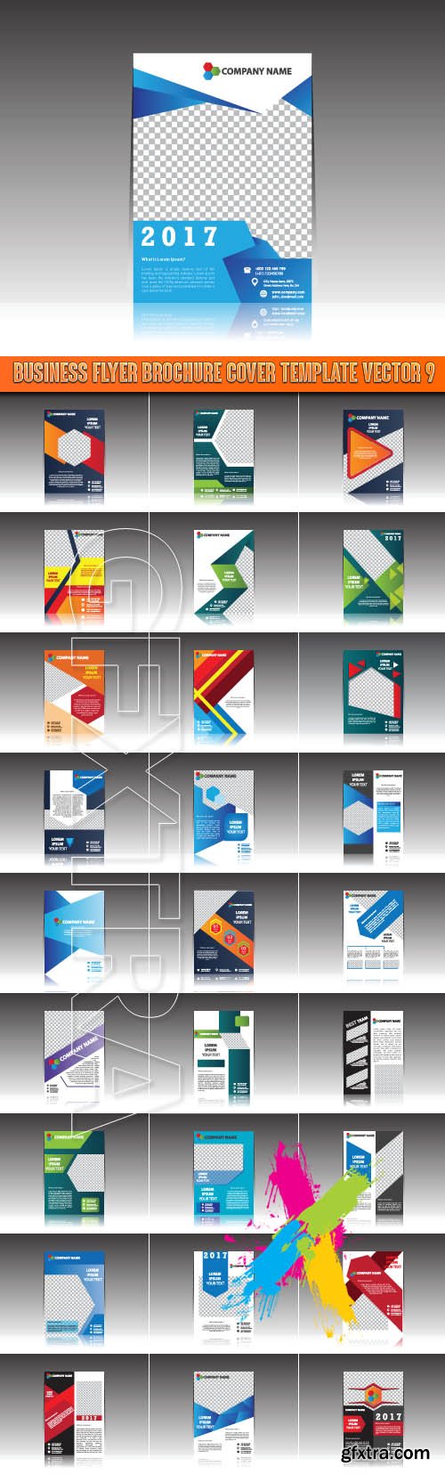 Business flyer brochure cover template vector 9