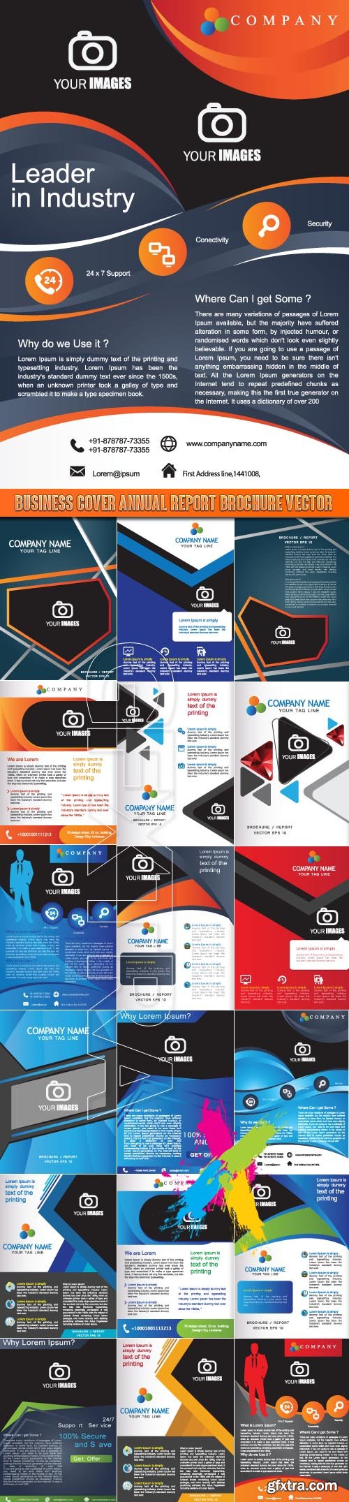 Business cover Annual Report Brochure vector