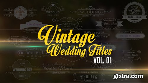 Videohive Vintage Wedding Titles vol. 01 10979823