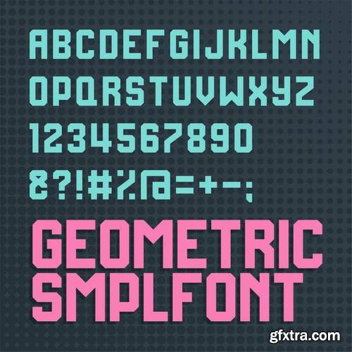 Alphabet Vector Fonts #8, 17xEPS