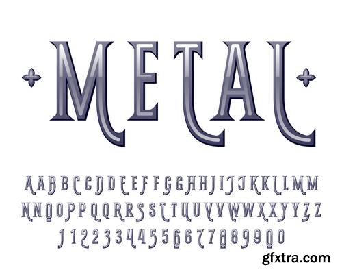 Alphabet Vector Fonts #8, 17xEPS