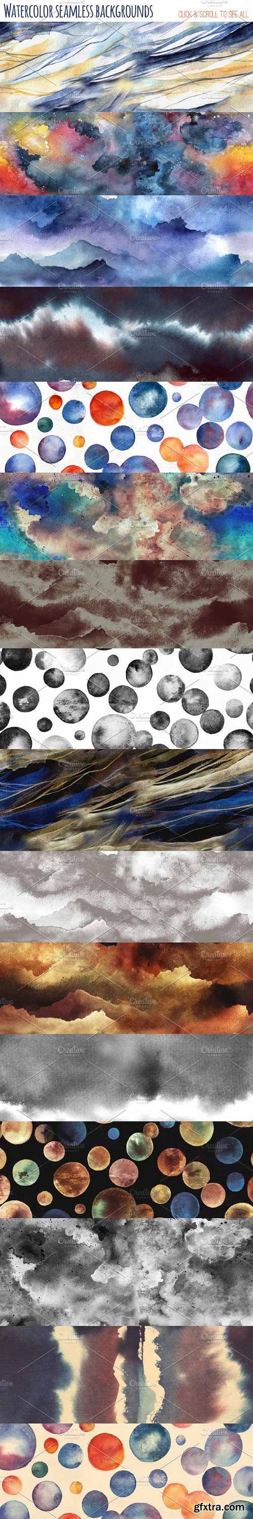 CM - Watercolor seamless backgrounds 431245