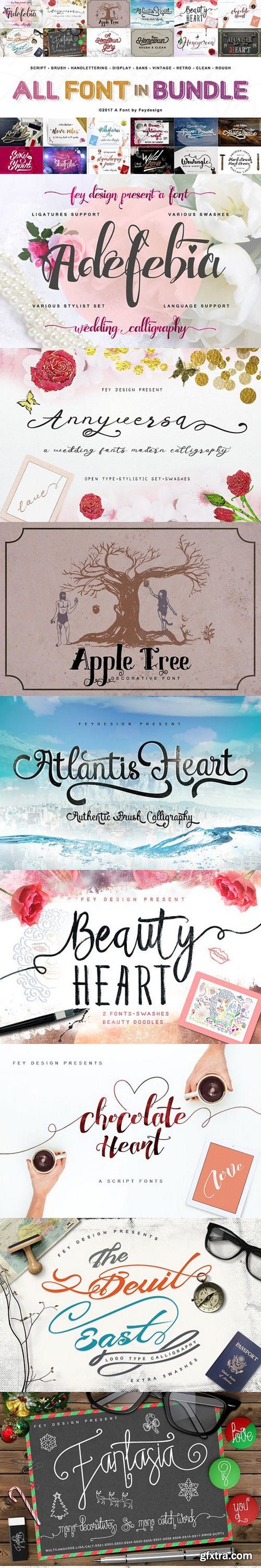 CM - All Font in Bundle 1213908