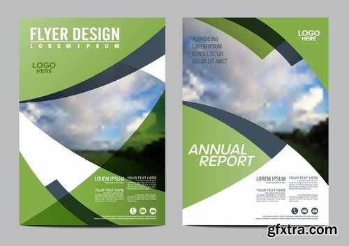 Collection of flyer banner cover template sample card invitation card 25 EPS