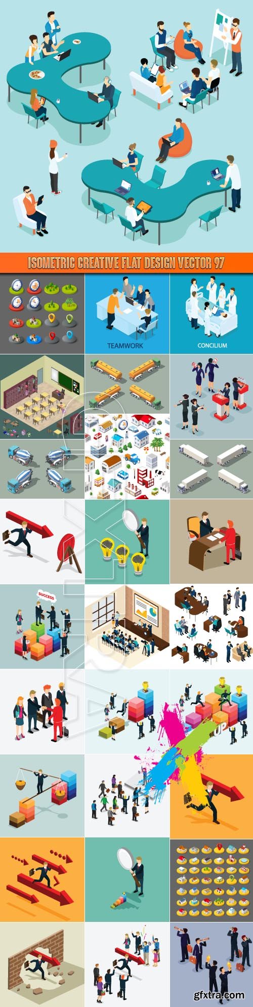 Isometric creative flat design vector 97