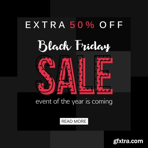 Collection Valentine\'s Day flyer banner Black Friday discount sale vector image 25 EPS