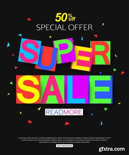 Collection Valentine\'s Day flyer banner Black Friday discount sale vector image 25 EPS