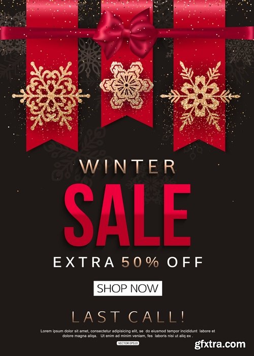 Collection Valentine\'s Day flyer banner Black Friday discount sale vector image 25 EPS