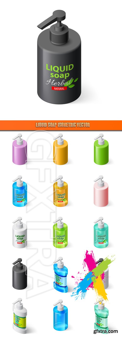 Liquid Soap Isometric vector