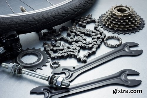 Collection of bicycle repair motorcycle spare parts shop 25 HQ Jpeg