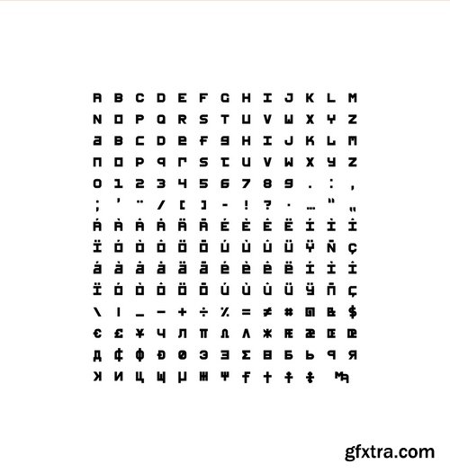 PACCBET Font Specimen