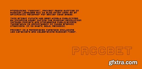 PACCBET Font Specimen