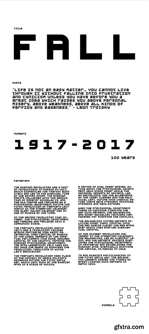 PACCBET Font Specimen