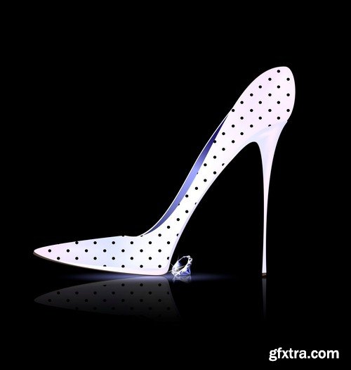 Beautiful female shoes - 5 EPS