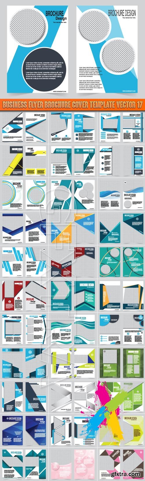 Business flyer brochure cover template vector 17