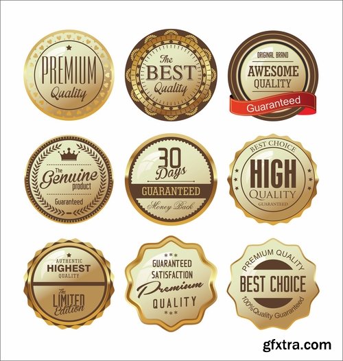 Collection of sticker label card image for trade advertising on the bottle 26 EPS