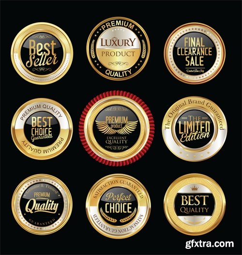 Collection of sticker label card image for trade advertising on the bottle 26 EPS