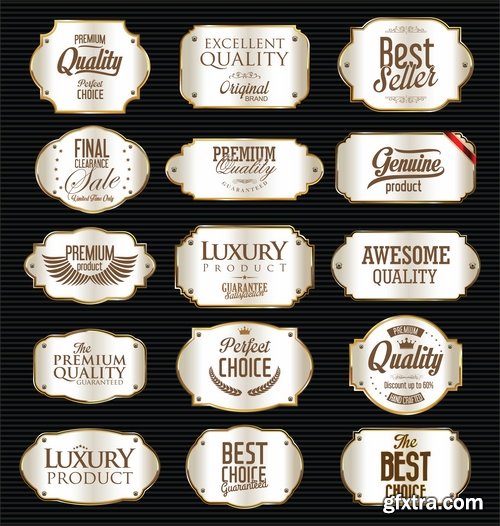 Collection of sticker label card image for trade advertising on the bottle 26 EPS