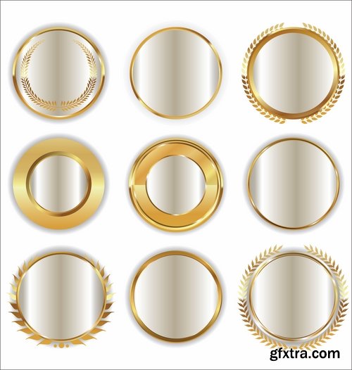 Collection of sticker label card image for trade advertising on the bottle 26 EPS