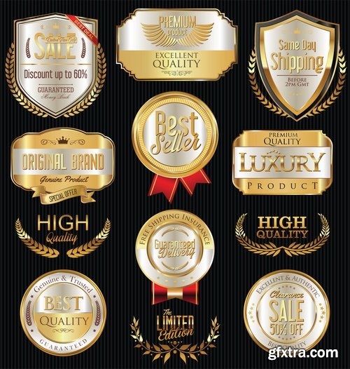 Collection of sticker label card image for trade advertising on the bottle 26 EPS