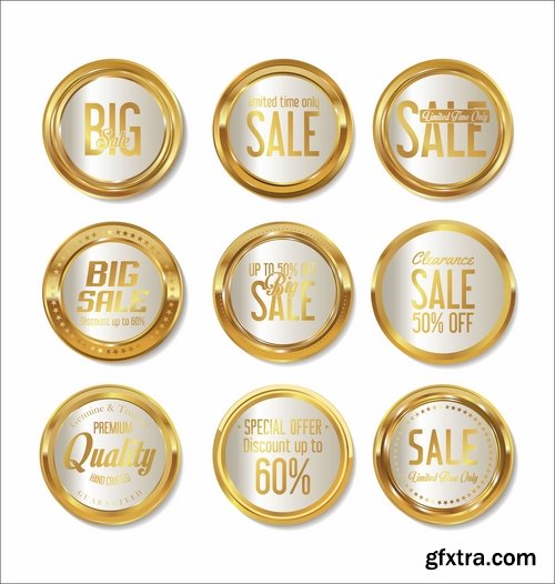 Collection of sticker label card image for trade advertising on the bottle 26 EPS