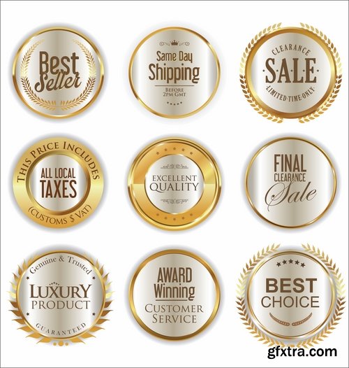 Collection of sticker label card image for trade advertising on the bottle 26 EPS