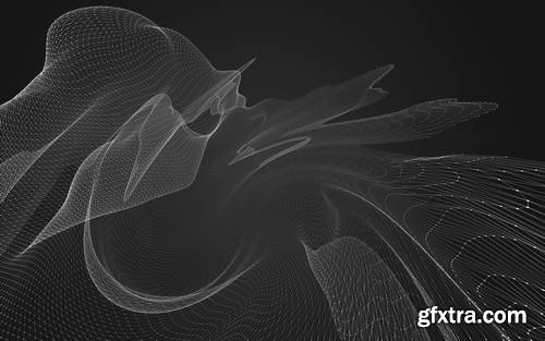 Abstract Polygonal Space Low Poly Dark Background
