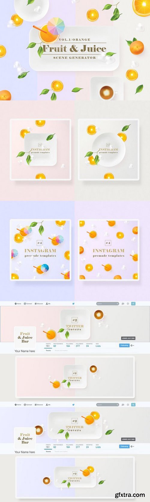 CM - Orange fruit &amp; juice scene generator 765093