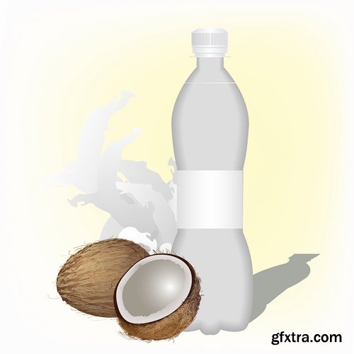 Collection of juice fruits vegetables healthy drink vitamin printing on a postcard 25 EPS