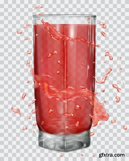 Collection of juice fruits vegetables healthy drink vitamin printing on a postcard 25 EPS