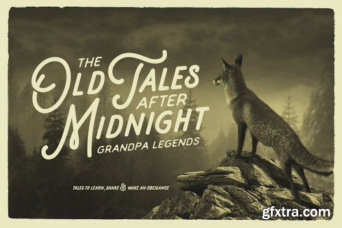 CreativeMarket Forest Camp Font + Free Vector Pack 517534