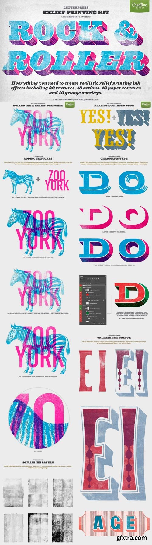 CM 1143931 - Rock & Roller Letterpress Photoshop
