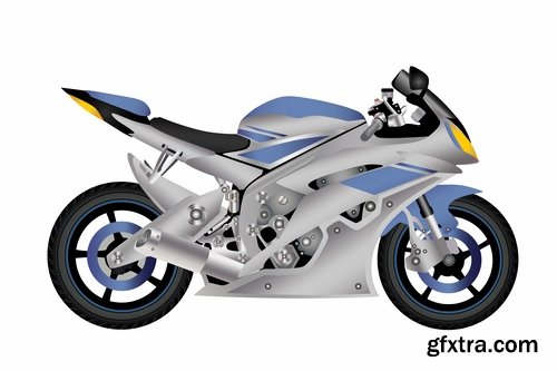 Collection of retro sportbike motorcycle chopper race racer 25 EPS