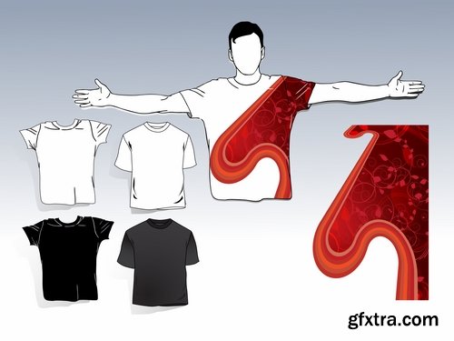 Collection image for clothes image for T-shirt template example stickers 3-25 EPS
