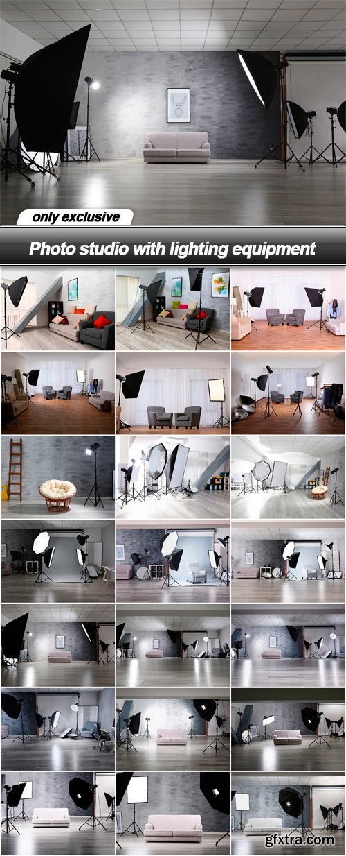 Photo studio with lighting equipment - 21 UHQ JPEG