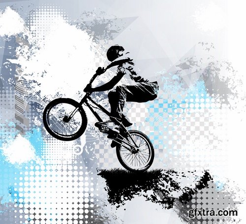 Collection of bike background is an example of a template pattern on clothes sport wheel 25 EPS