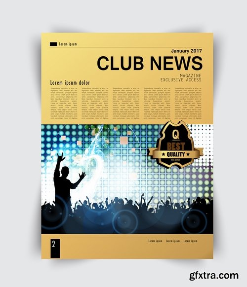 Collection book cover journal notebook flyer card business card banner vector image 69-25 EPS