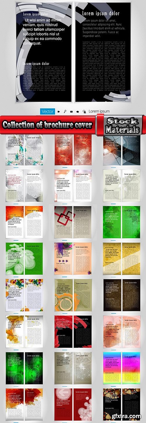 Collection of brochure cover template for advertising banner invitation flyer 25 EPS