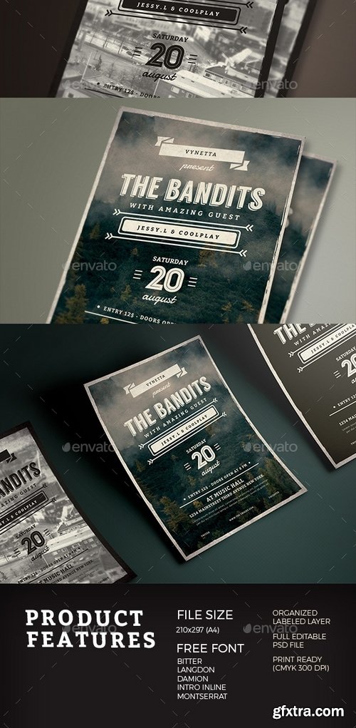 GraphicRiver - Vintage Typography Music Poster Flyer 15801223