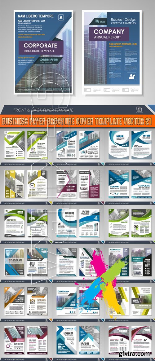 Business flyer brochure covers template vector 21