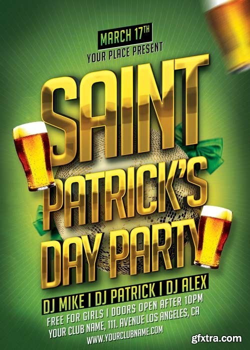 St Patricks Day Typo V10 Flyer Template