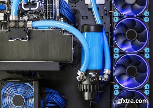 Collection of computer case Hardware spare tech microchip technology office 25 HQ Jpeg