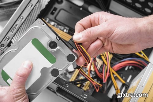 Collection of computer case Hardware spare tech microchip technology office 25 HQ Jpeg