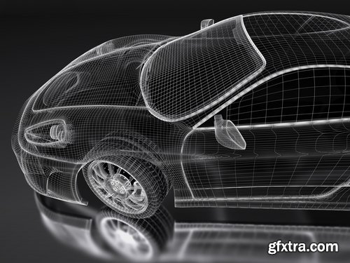 Collection of 3D sports car speed car pattern graphic model 25 HQ Jpeg