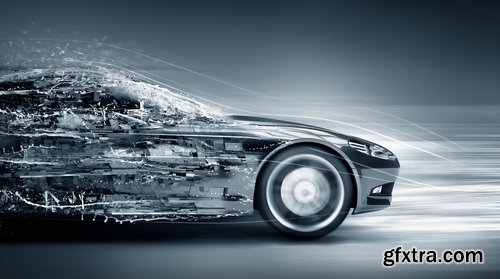 Collection of 3D sports car speed car pattern graphic model 25 HQ Jpeg