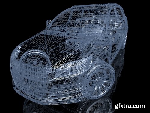 Collection of 3D sports car speed car pattern graphic model 25 HQ Jpeg