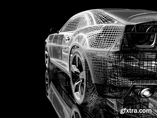 Collection of 3D sports car speed car pattern graphic model 25 HQ Jpeg