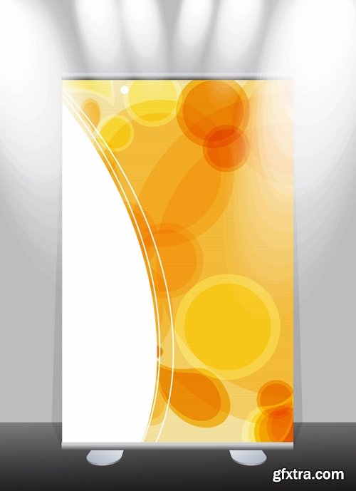 Collection of billboard banner stand stand showcase for advertising and different images 25 EPS