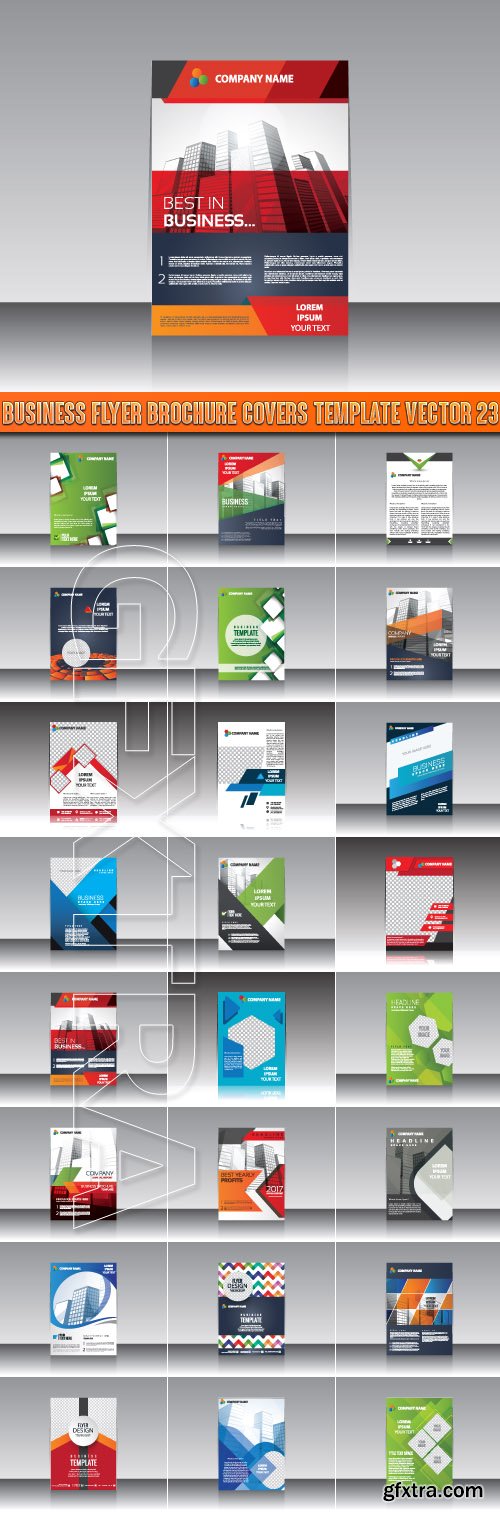 Business flyer brochure covers template vector 23