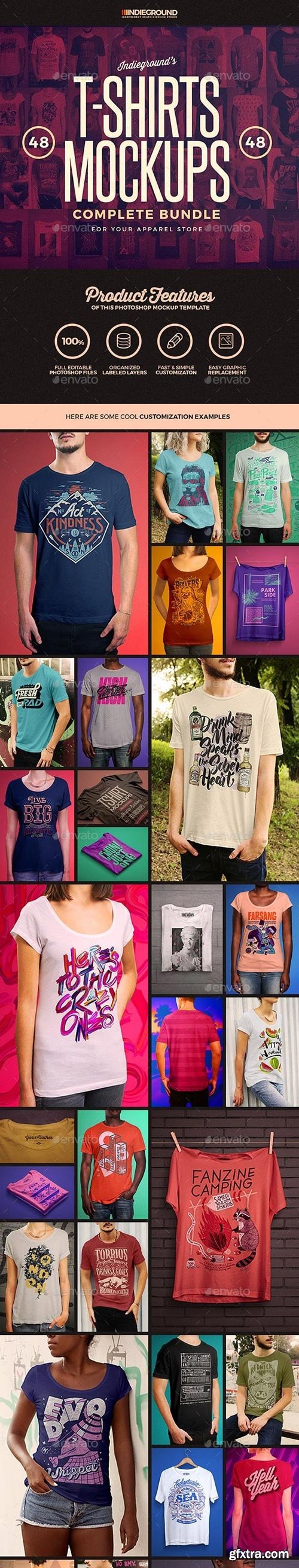 GraphicRiver - T-shirt Mockups Bundle - 19430131